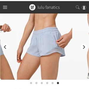 lululemon athletica Light Blue Women Shorts